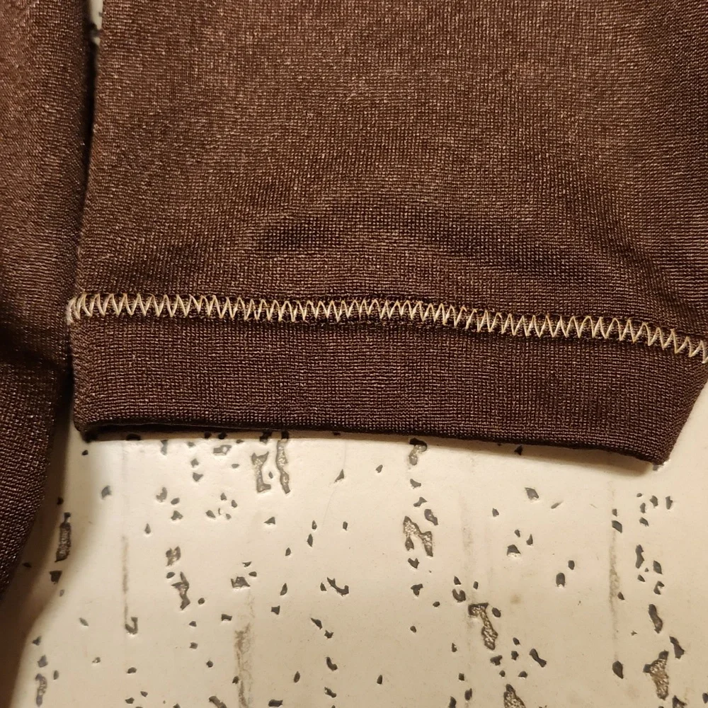 Air Jordan Embroidered Jumpman Logo Full Zip Sweater Vintage Y2K Brown And Gold - Picture 4 of 15